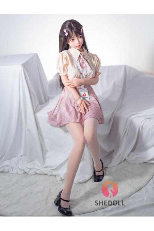 制服版娃娃 - 粉條紋眼鏡娘 148cm 食用級矽膠訂製